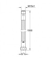 FLEXO METALICO PARA GRIFERIA COCINA GROHE